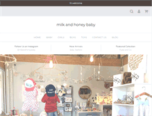 Tablet Screenshot of milkandhoneybaby.com